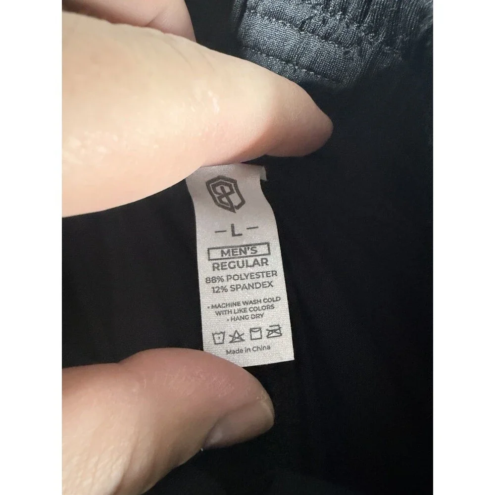 Born Primitve Joggers Mens Large Black Performance Stretch Athletic Pants